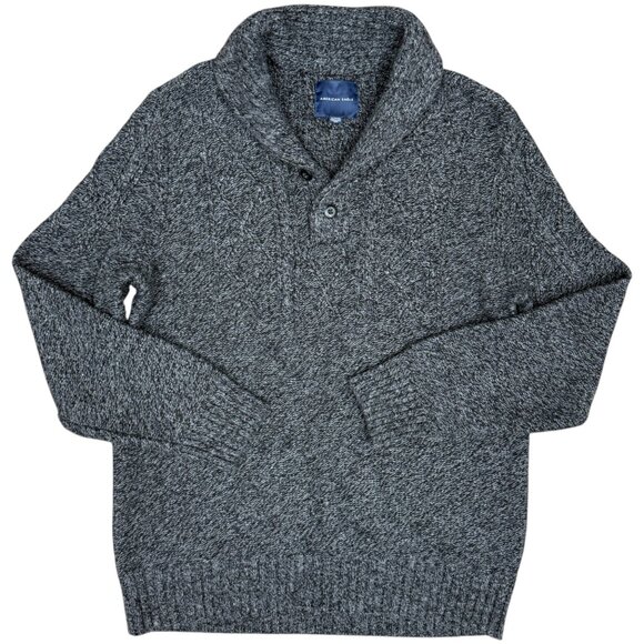 EUC Men's AMERICAN‎ EAGLE Shawl Neck Chunky Knit Sweater | Size XL - Picture 1 of 8